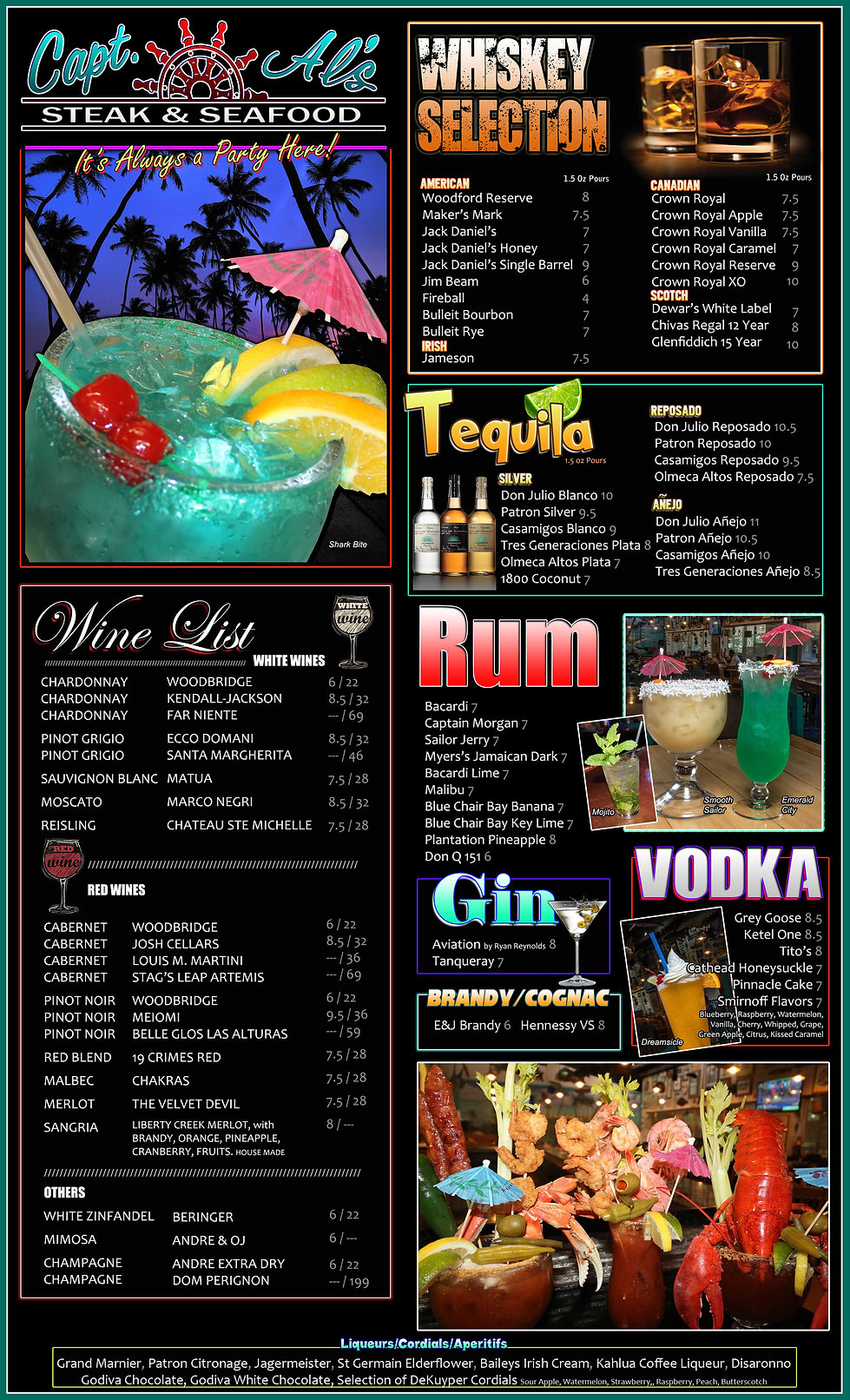Captain Al's Steak & Seafood Restaurant Gulfport, MS Drinks